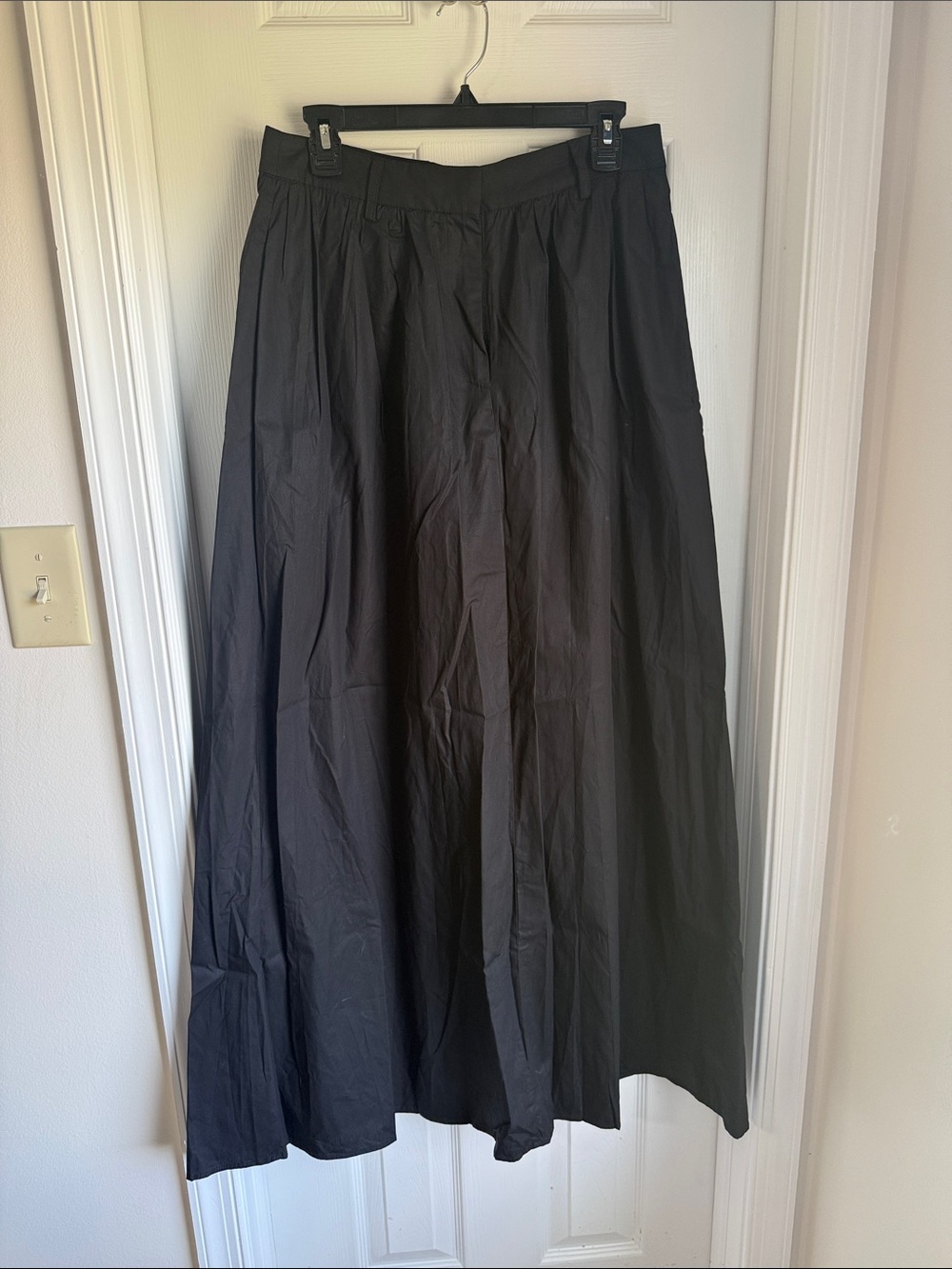 Commense Black Maxi Skirt - Flowing A-Line Style